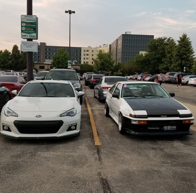 Parking spots across time.